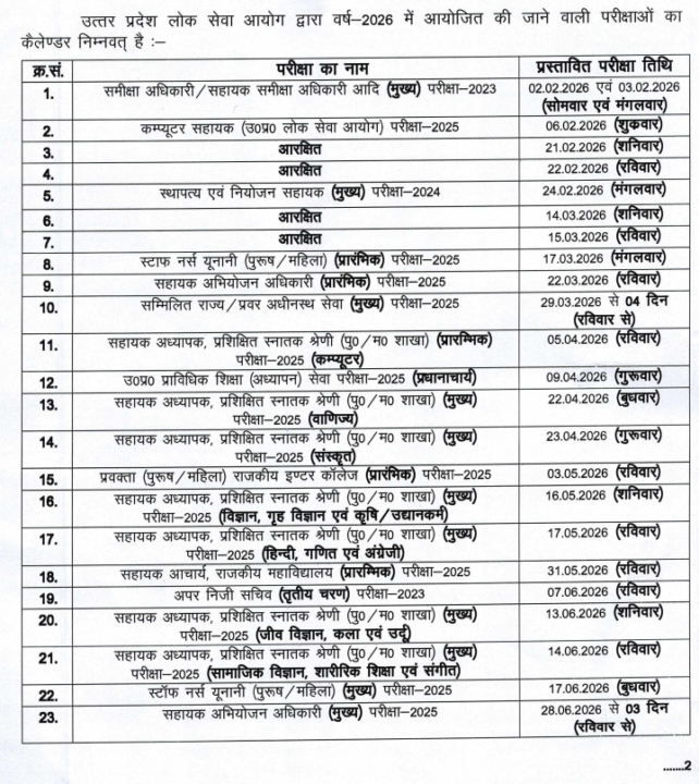 UPPSC Exam Calendar 2026 जारी: PCS Pre & RO/ARO Mains Dates Out | Download PDF & Schedule 1 UPPSC Exam Calendar 2026 Released Check PDF Full List of Important Dates and Guidelines