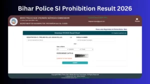 Bihar Police SI Prohibition Result 2026